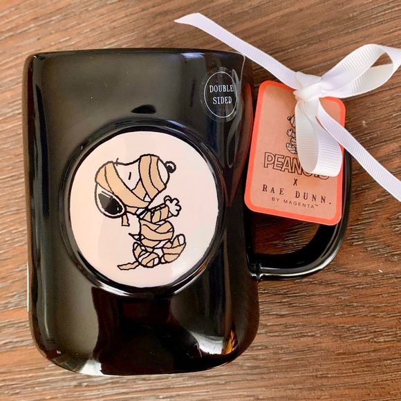 Rae Dunn X Peanuts 🎃 Halloween 🎃 Snoopy 👻 Mummy 👻 All Wound Up Mug 👻 NWT - Picture 9 of 9